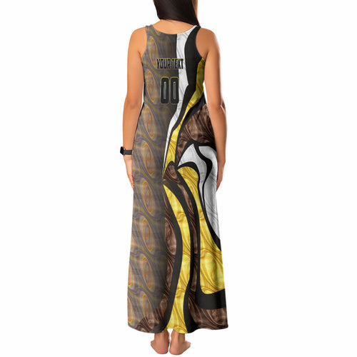 Personalised Hawthorn Hawks Tank Maxi Dress Trippy Psychedelic Abstract Art Mascot Football Fans