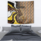 Personalised Hawthorn Hawks Tapestry Trippy Psychedelic Abstract Art Mascot Football Fans