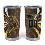 Personalised Hawthorn Hawks Tumbler Cup Trippy Psychedelic Abstract Art Mascot Football Fans