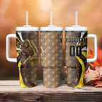 Personalised Hawthorn Hawks Tumbler With Handle Trippy Psychedelic Abstract Art Mascot Football Fans