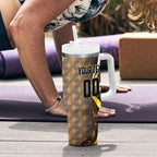 Personalised Hawthorn Hawks Tumbler With Handle Trippy Psychedelic Abstract Art Mascot Football Fans