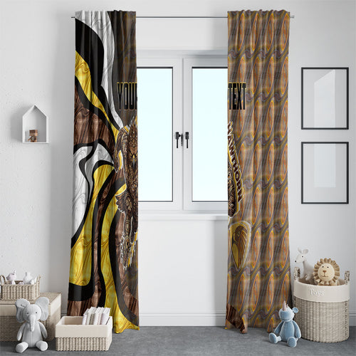 Personalised Hawthorn Hawks Window Curtain Trippy Psychedelic Abstract Art Mascot Football Fans