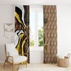 Personalised Hawthorn Hawks Window Curtain Trippy Psychedelic Abstract Art Mascot Football Fans