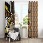 Personalised Hawthorn Hawks Window Curtain Trippy Psychedelic Abstract Art Mascot Football Fans