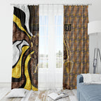 Personalised Hawthorn Hawks Window Curtain Trippy Psychedelic Abstract Art Mascot Football Fans