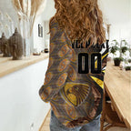 Personalised Hawthorn Hawks Women Casual Shirt Trippy Psychedelic Abstract Art Mascot Football Fans