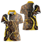Personalised Hawthorn Hawks Women Polo Shirt Trippy Psychedelic Abstract Art Mascot Football Fans