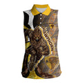 Personalised Hawthorn Hawks Women Sleeveless Polo Shirt Trippy Psychedelic Abstract Art Mascot Football Fans