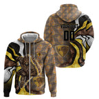 Personalised Hawthorn Hawks Zip Hoodie Trippy Psychedelic Abstract Art Mascot Football Fans