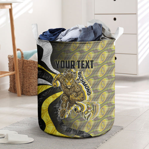 Personalised Richmond Tigers Laundry Basket Trippy Psychedelic Abstract Art Mascot Football Fans
