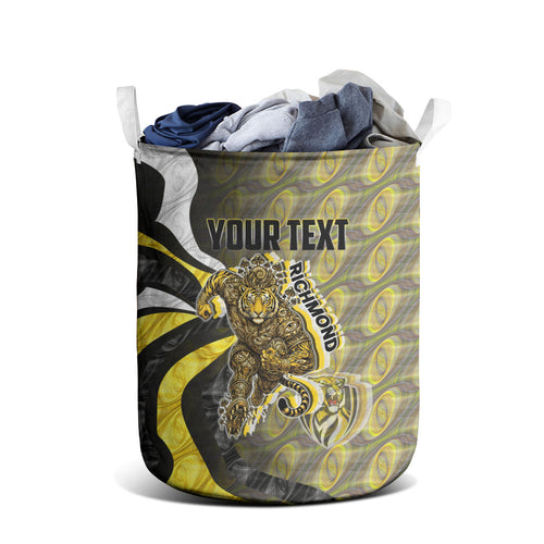 Personalised Richmond Tigers Laundry Basket Trippy Psychedelic Abstract Art Mascot Football Fans