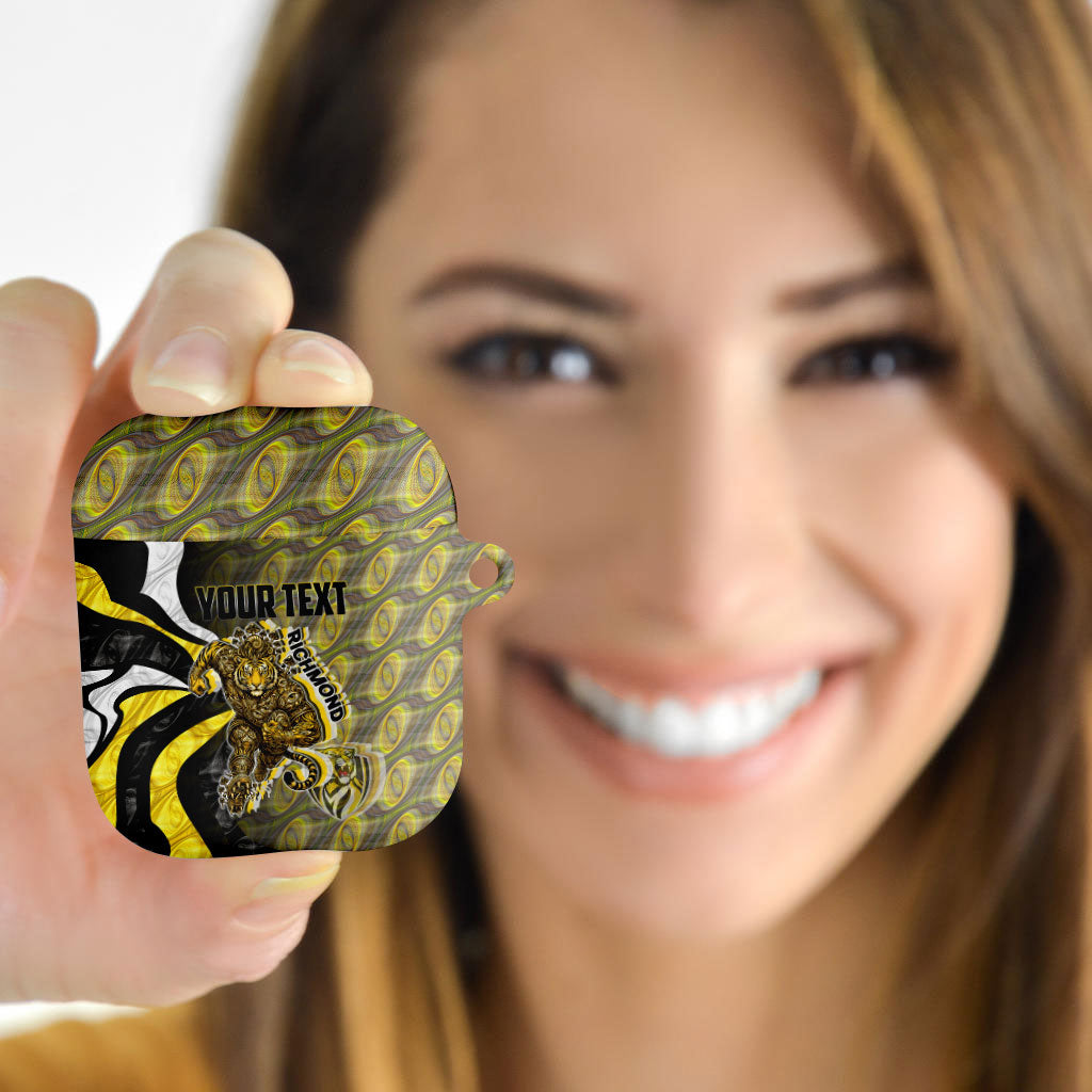 Personalised Richmond Tigers AirPods Case Trippy Psychedelic Abstract Art Mascot Football Fans