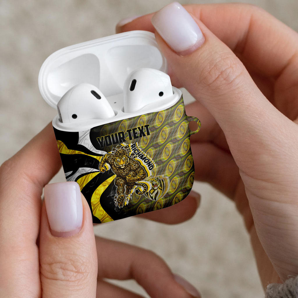 Personalised Richmond Tigers AirPods Case Trippy Psychedelic Abstract Art Mascot Football Fans