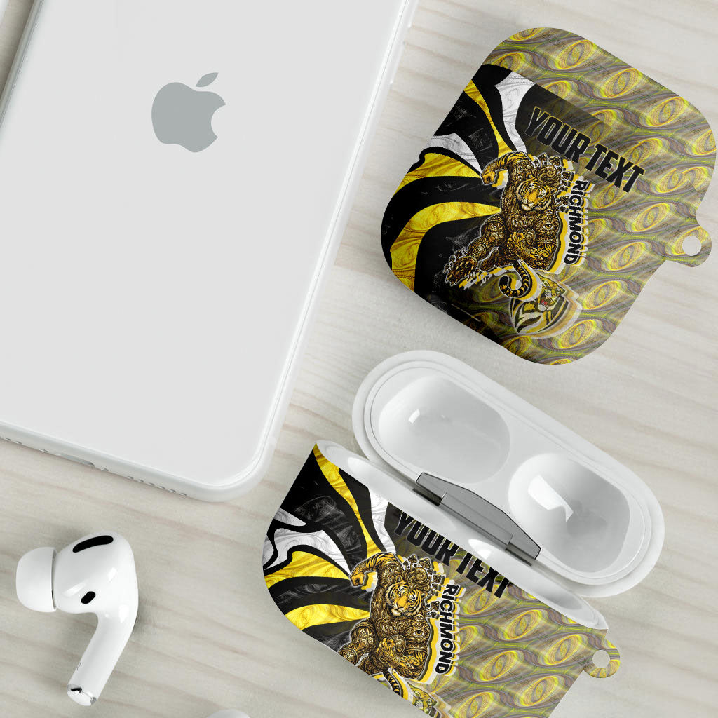 Personalised Richmond Tigers AirPods Case Trippy Psychedelic Abstract Art Mascot Football Fans