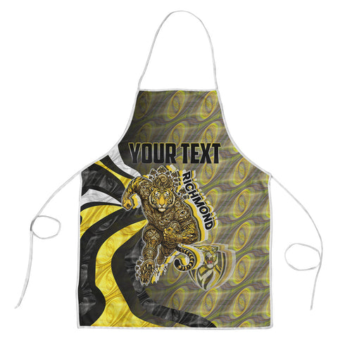 Personalised Richmond Tigers Apron Trippy Psychedelic Abstract Art Mascot Football Fans