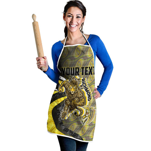 Personalised Richmond Tigers Apron Trippy Psychedelic Abstract Art Mascot Football Fans