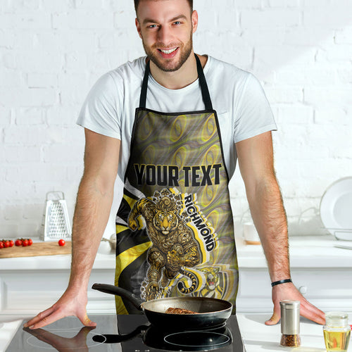 Personalised Richmond Tigers Apron Trippy Psychedelic Abstract Art Mascot Football Fans