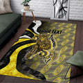 Personalised Richmond Tigers Area Rug Trippy Psychedelic Abstract Art Mascot Football Fans