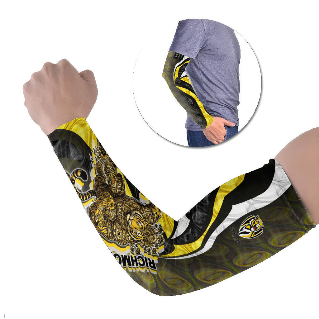 Personalised Richmond Tigers Arm Sleeves Trippy Psychedelic Abstract Art Mascot Football Fans