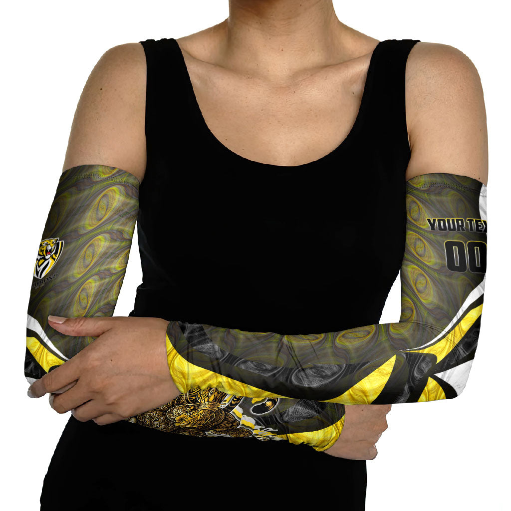 Personalised Richmond Tigers Arm Sleeves Trippy Psychedelic Abstract Art Mascot Football Fans