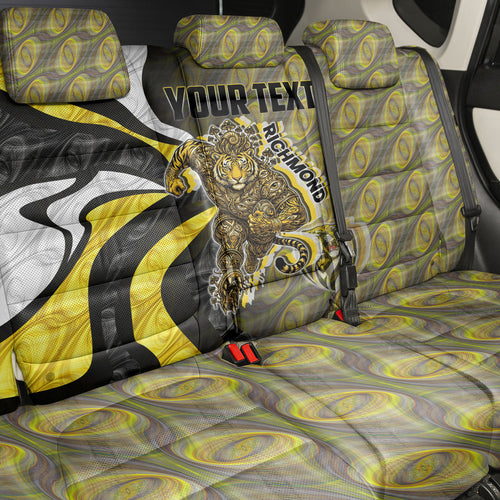 Personalised Richmond Tigers Back Car Seat Cover Trippy Psychedelic Abstract Art Mascot Football Fans