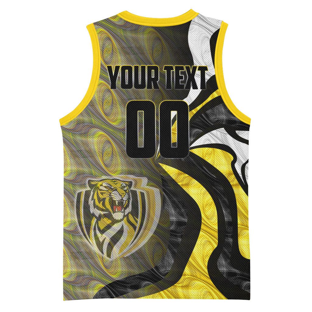Personalised Richmond Tigers Basketball Jersey Trippy Psychedelic Abstract Art Mascot Football Fans