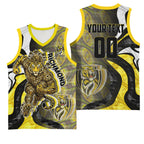 Personalised Richmond Tigers Basketball Jersey Trippy Psychedelic Abstract Art Mascot Football Fans