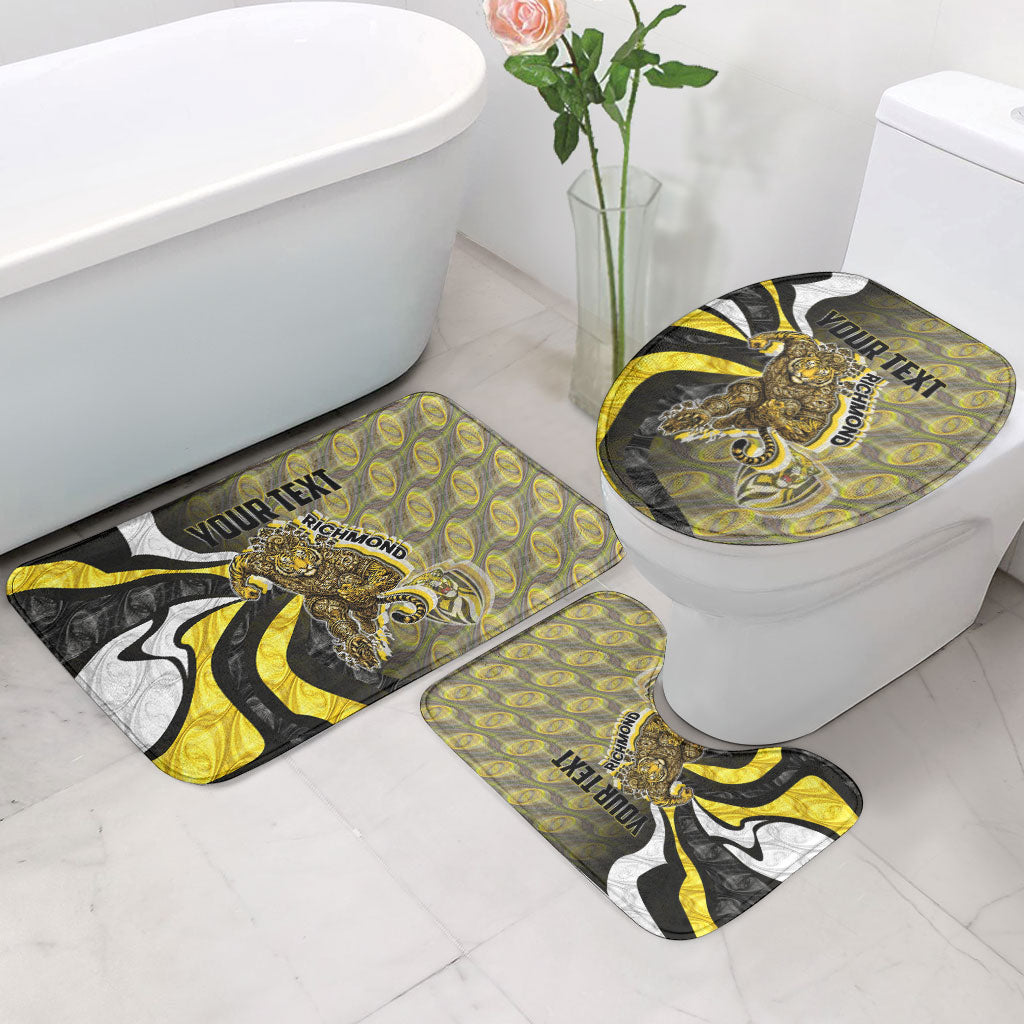 Personalised Richmond Tigers Bathroom Set Trippy Psychedelic Abstract Art Mascot Football Fans