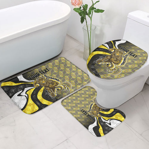 Personalised Richmond Tigers Bathroom Set Trippy Psychedelic Abstract Art Mascot Football Fans