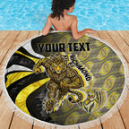 Personalised Richmond Tigers Beach Blanket Trippy Psychedelic Abstract Art Mascot Football Fans