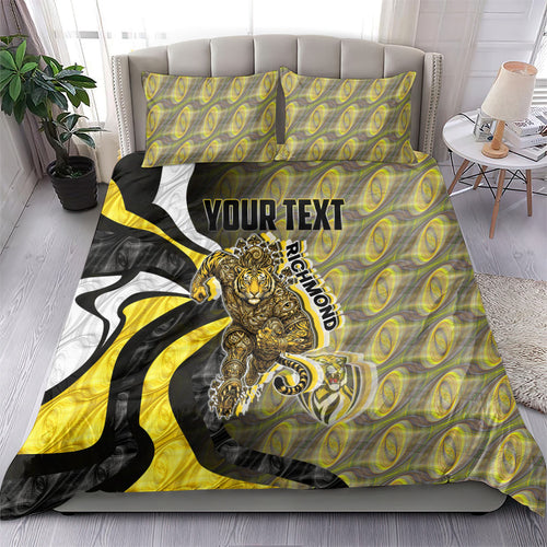 Personalised Richmond Tigers Bedding Set Trippy Psychedelic Abstract Art Mascot Football Fans