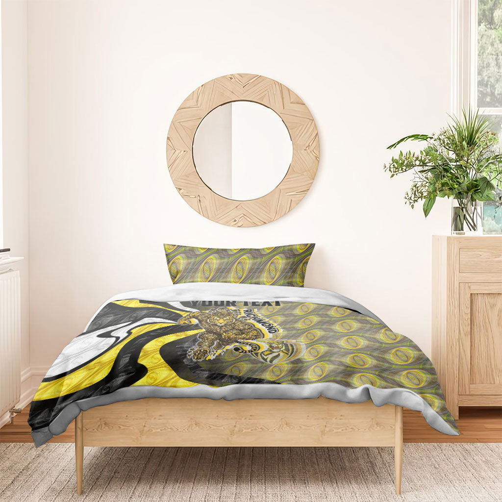 Personalised Richmond Tigers Bedding Set Trippy Psychedelic Abstract Art Mascot Football Fans