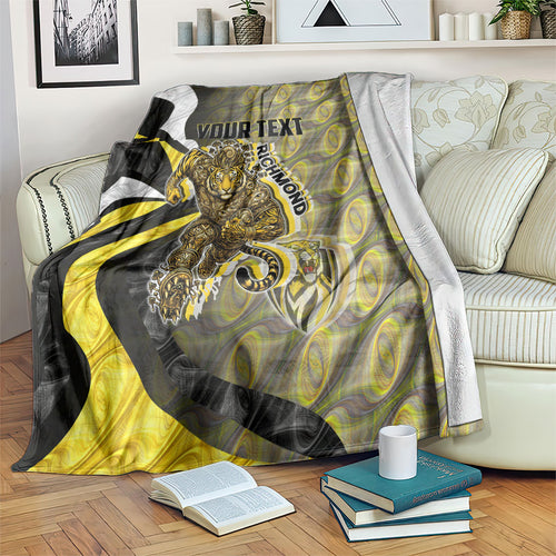 Personalised Richmond Tigers Blanket Trippy Psychedelic Abstract Art Mascot Football Fans