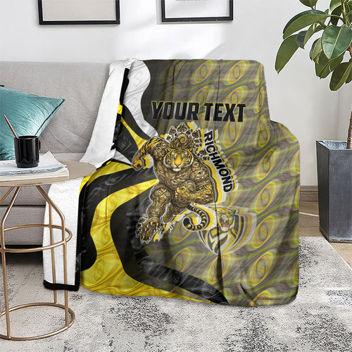 Personalised Richmond Tigers Blanket Trippy Psychedelic Abstract Art Mascot Football Fans