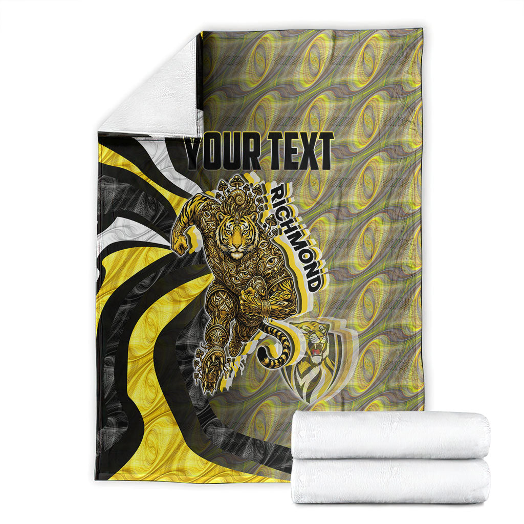 Personalised Richmond Tigers Blanket Trippy Psychedelic Abstract Art Mascot Football Fans