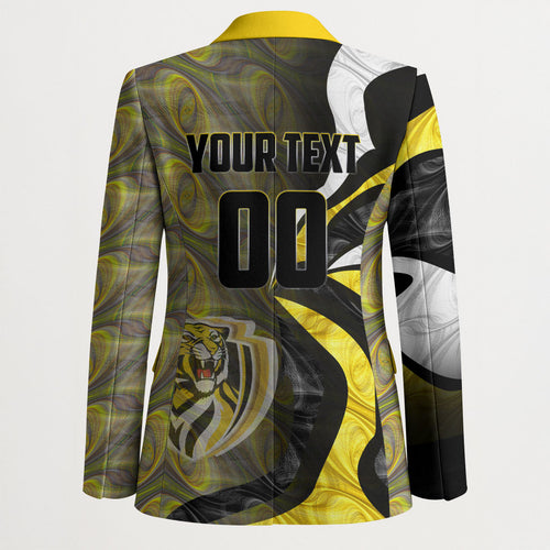 Personalised Richmond Tigers Blazer Trippy Psychedelic Abstract Art Mascot Football Fans