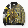 Personalised Richmond Tigers Bomber Puffer Jacket Trippy Psychedelic Abstract Art Mascot Football Fans