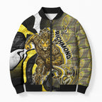 Personalised Richmond Tigers Bomber Puffer Jacket Trippy Psychedelic Abstract Art Mascot Football Fans