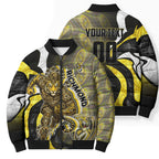 Personalised Richmond Tigers Bomber Puffer Jacket Trippy Psychedelic Abstract Art Mascot Football Fans