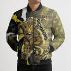 Personalised Richmond Tigers Bomber Puffer Jacket Trippy Psychedelic Abstract Art Mascot Football Fans
