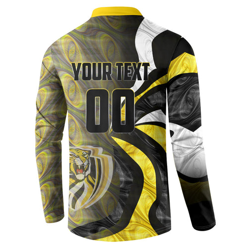 Personalised Richmond Tigers Button Sweatshirt Trippy Psychedelic Abstract Art Mascot Football Fans