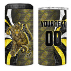 Personalised Richmond Tigers 4 in 1 Can Cooler Tumbler Trippy Psychedelic Abstract Art Mascot Football Fans