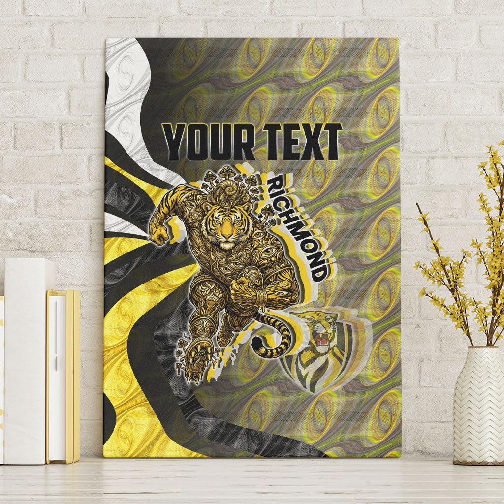 Personalised Richmond Tigers Canvas Wall Art Trippy Psychedelic Abstract Art Mascot Football Fans