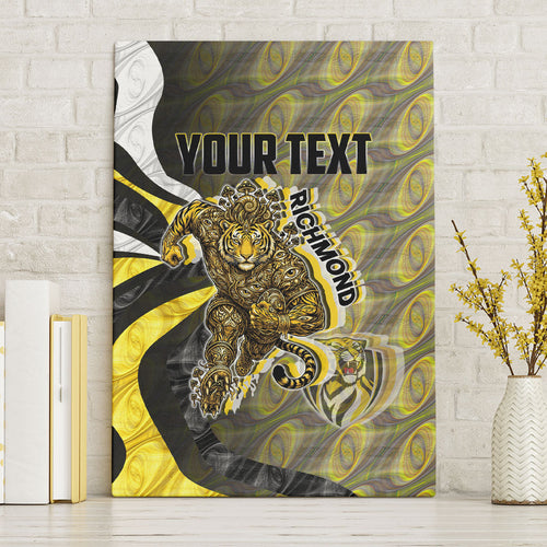 Personalised Richmond Tigers Canvas Wall Art Trippy Psychedelic Abstract Art Mascot Football Fans