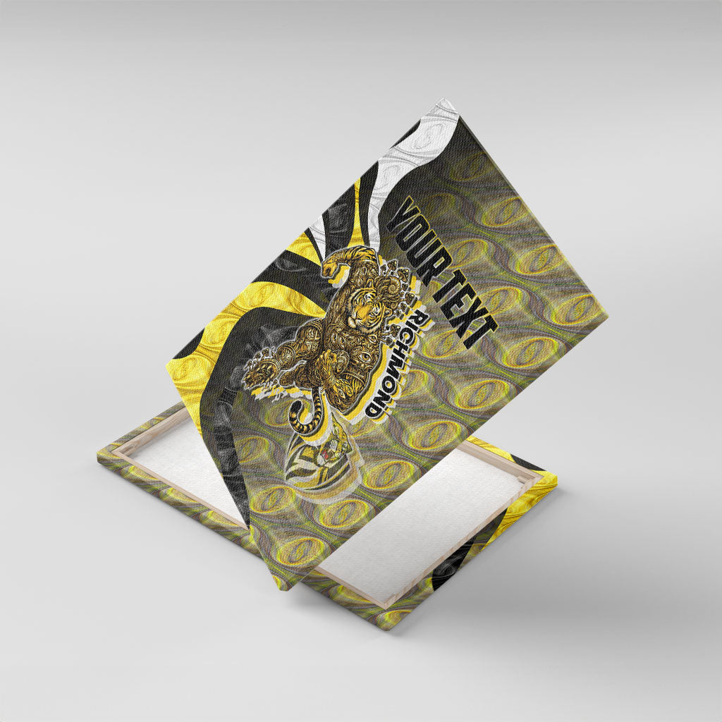 Personalised Richmond Tigers Canvas Wall Art Trippy Psychedelic Abstract Art Mascot Football Fans