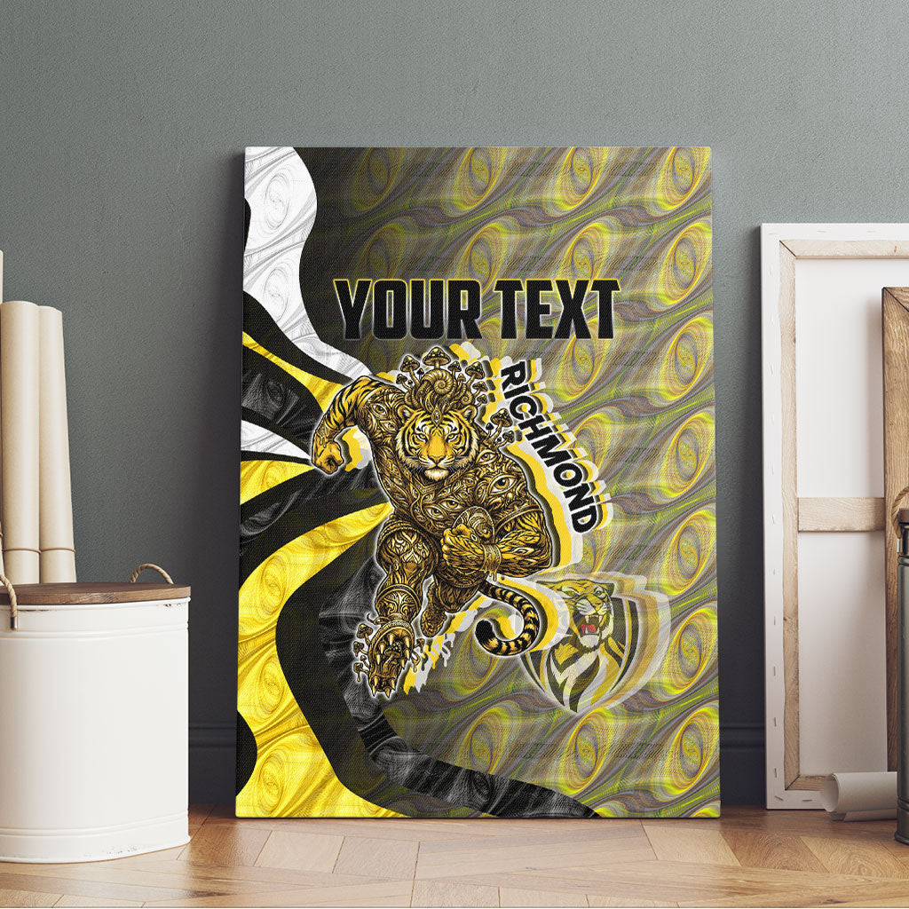 Personalised Richmond Tigers Canvas Wall Art Trippy Psychedelic Abstract Art Mascot Football Fans
