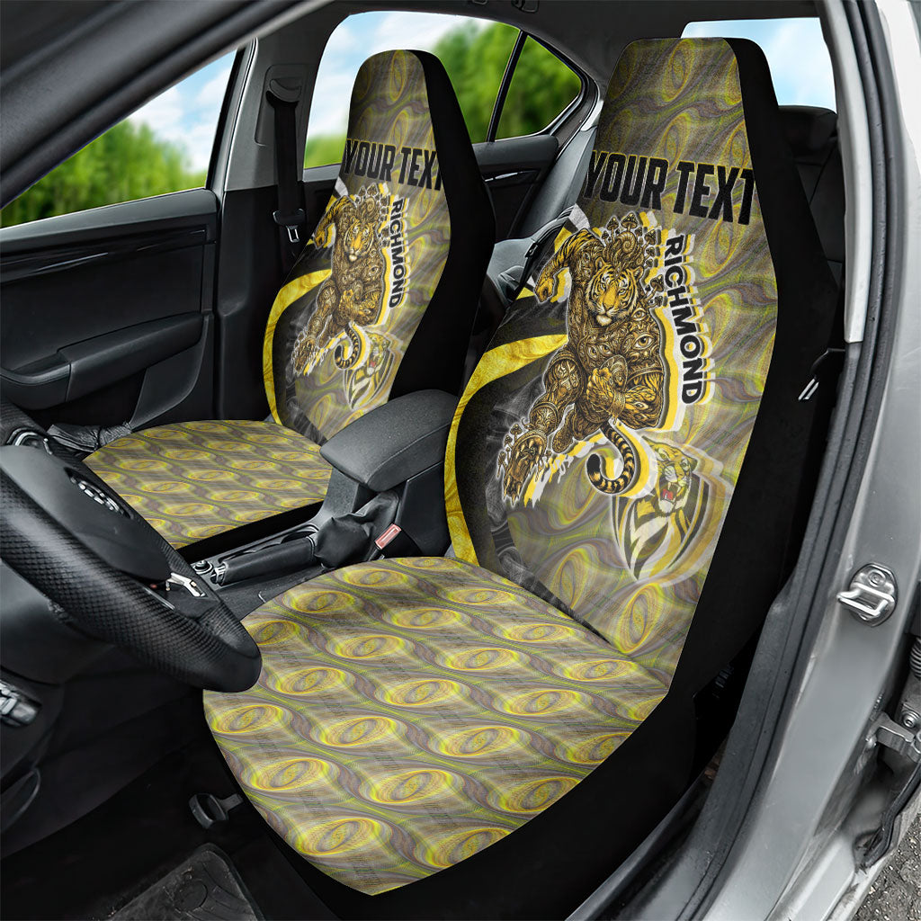 Personalised Richmond Tigers Car Seat Cover Trippy Psychedelic Abstract Art Mascot Football Fans