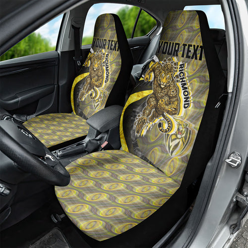 Personalised Richmond Tigers Car Seat Cover Trippy Psychedelic Abstract Art Mascot Football Fans