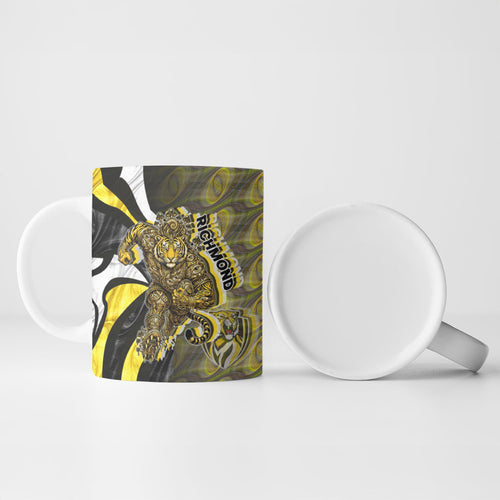 Personalised Richmond Tigers Ceramic Mug Trippy Psychedelic Abstract Art Mascot Football Fans