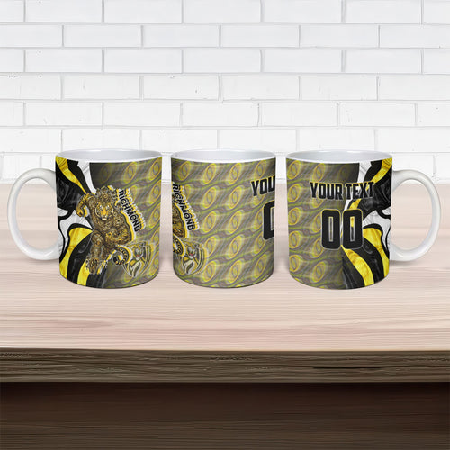Personalised Richmond Tigers Ceramic Mug Trippy Psychedelic Abstract Art Mascot Football Fans